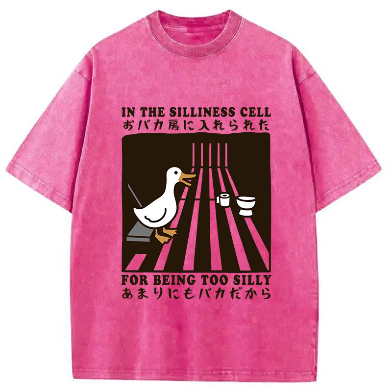 Modecanvas Silly Goose In The Silliness Cell Washed T-Shirt