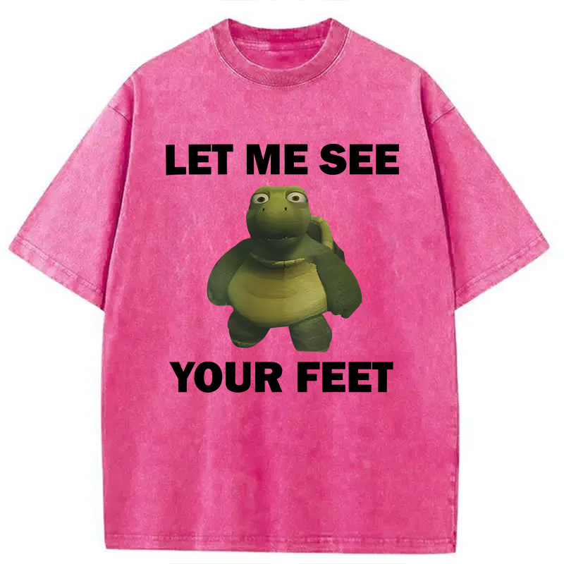 Modecanvas Let Me See Your Feet DTG Printing Washed T-Shirt