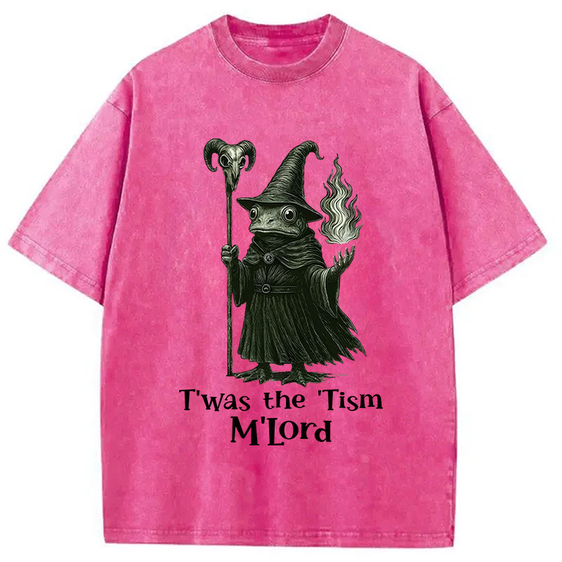 Modecanvas Witch Frog Washed T-Shirt-modecanvas