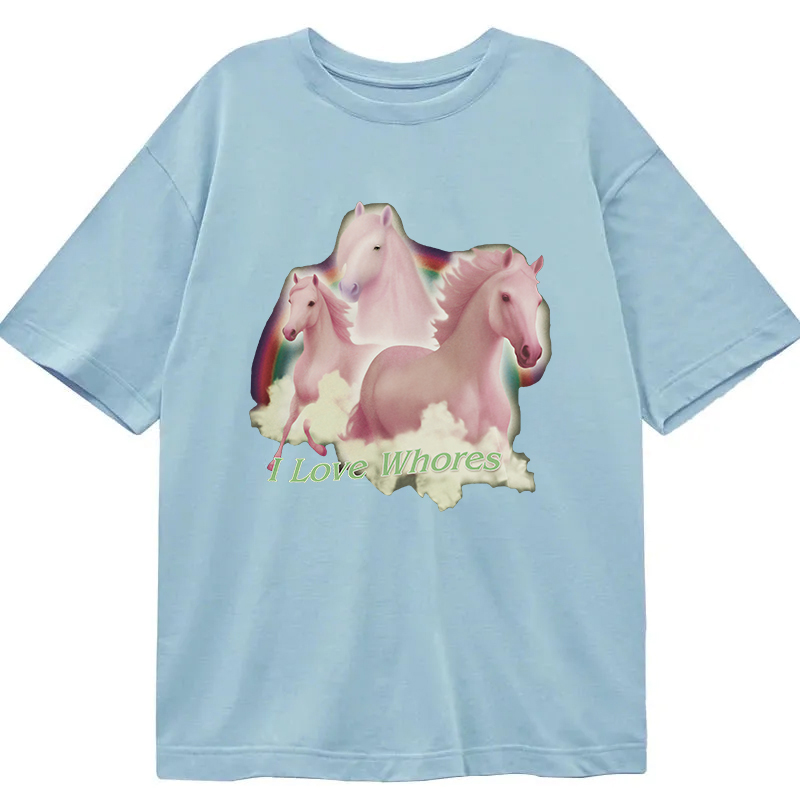 Modecanvas I Love Whores DTG Printing Classic T-Shirt-modecanvas