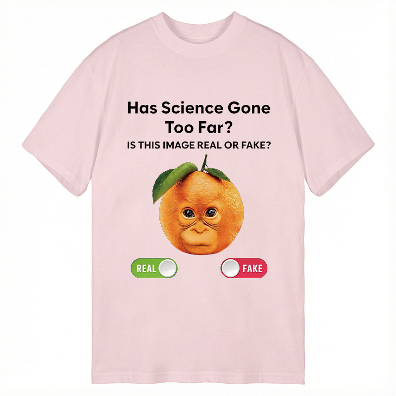 Modecanvas Has Science Gone Too Far Orange Monkey DTG Printing Classic T-Shirt-modecanvas