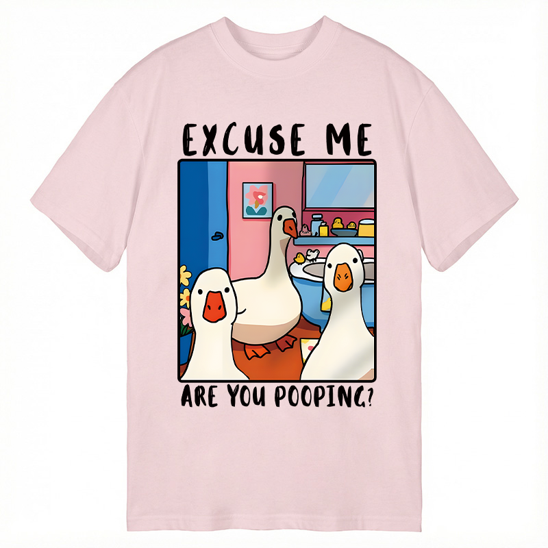 Modecanvas Excuse Me Duck Meme DTG Printing Classic T-Shirt-modecanvas