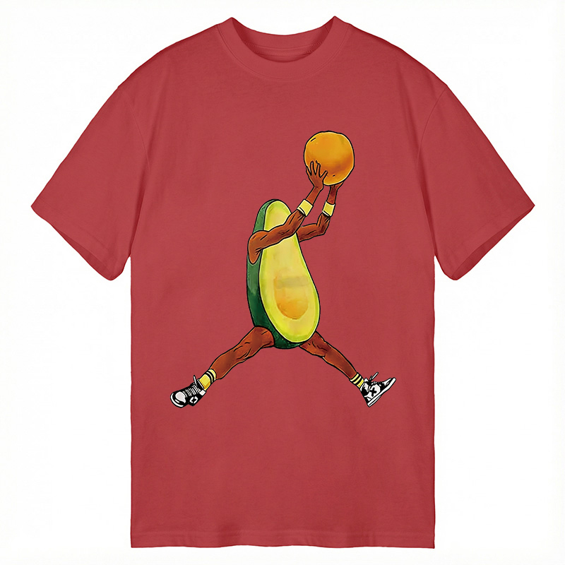 Modecanvas Avocado Basketball DTG Printing Classic T-Shirt-modecanvas