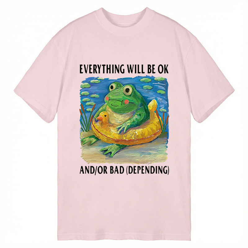 Modecanvas Everythings Ok Frog DTG Printing Classic T-Shirt-modecanvas