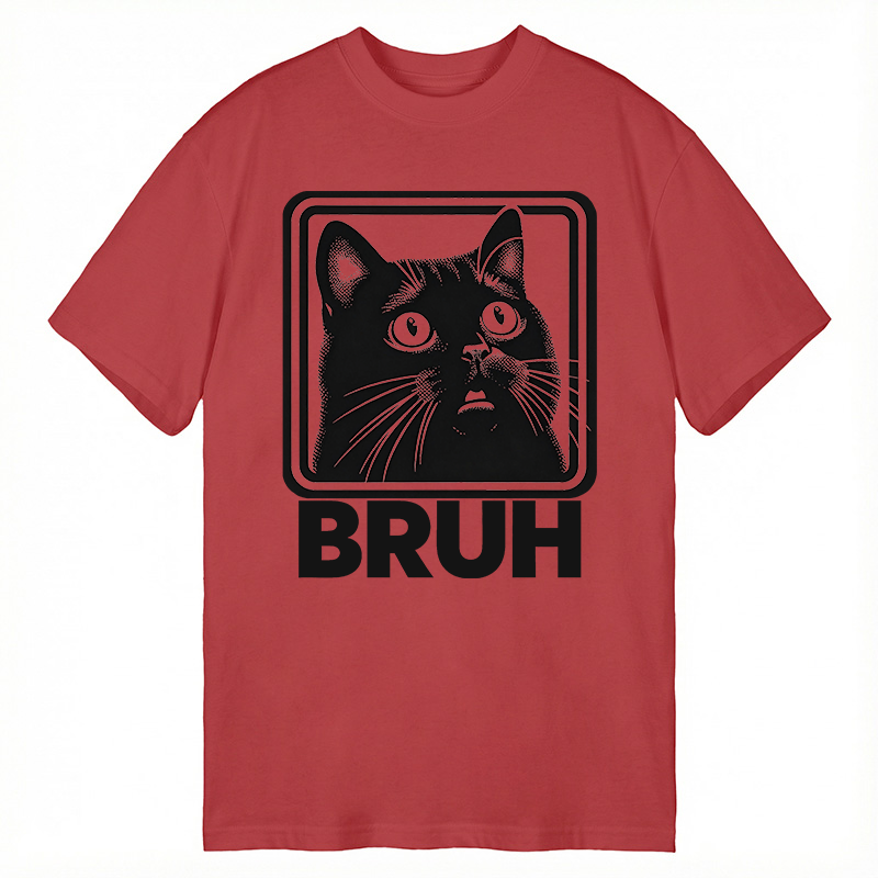 Modecanvas BRUH Cat DTG Printing Classic T-Shirt-modecanvas