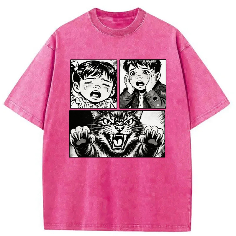 Modecanvas The Last Meow DTG Printing Washed T-Shirt
