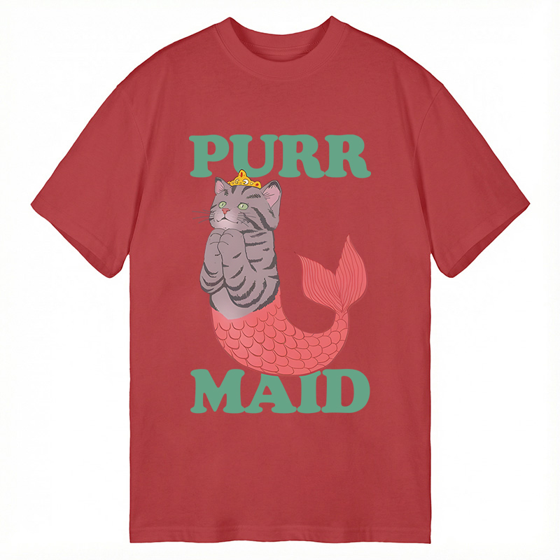 Modecanvas Purr Maid DTG Printing Classic T-Shirt-modecanvas