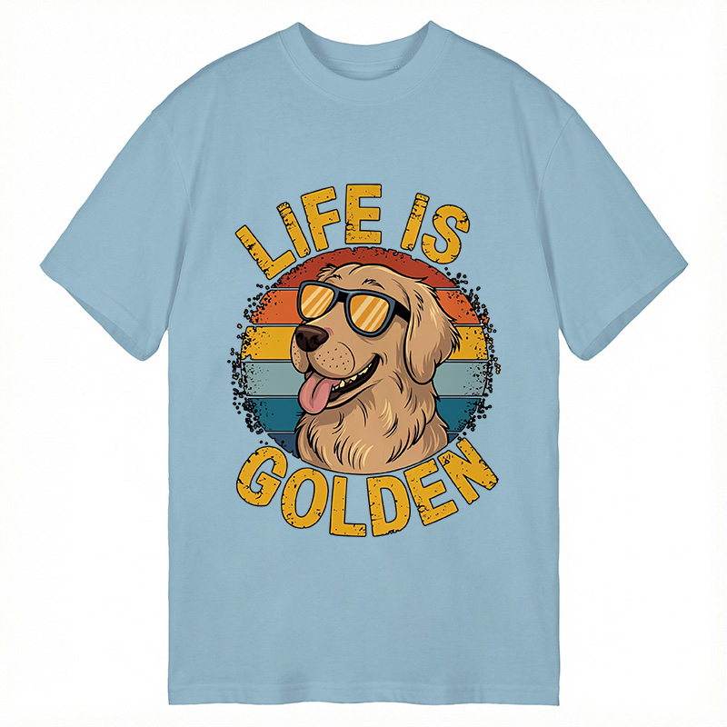 Modecanvas Golden Retriever DTG Printing Classic T-Shirt-modecanvas