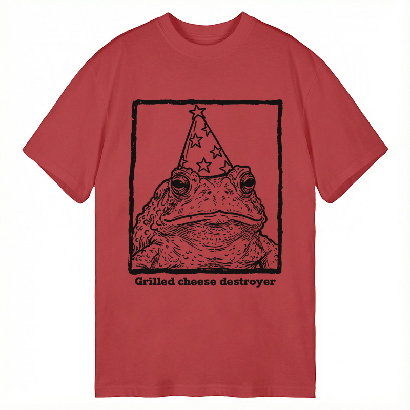 Modecanvas Funny Toad Grilled Cheese DTG Printing Classic T-Shirt-modecanvas