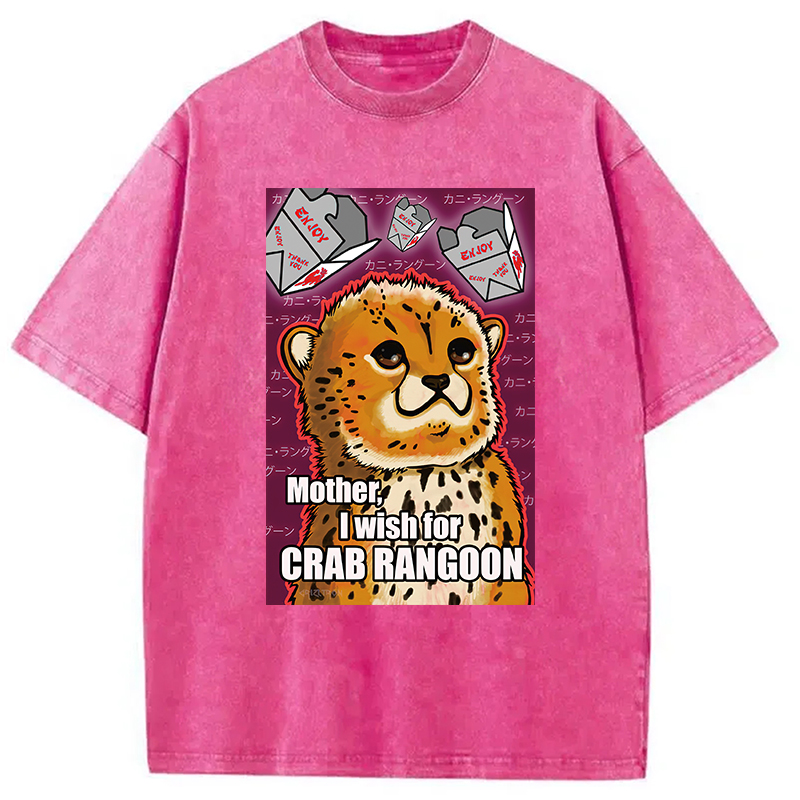 Modecanvas Mother I Wish for Crab Rangoon Washed T-Shirt