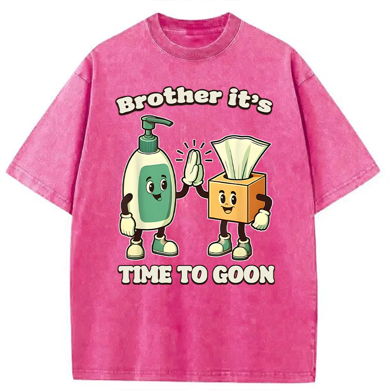 Modecanvas Funny Goon Squad Cleaning Products Meme DTG Printing Washed T-Shirt