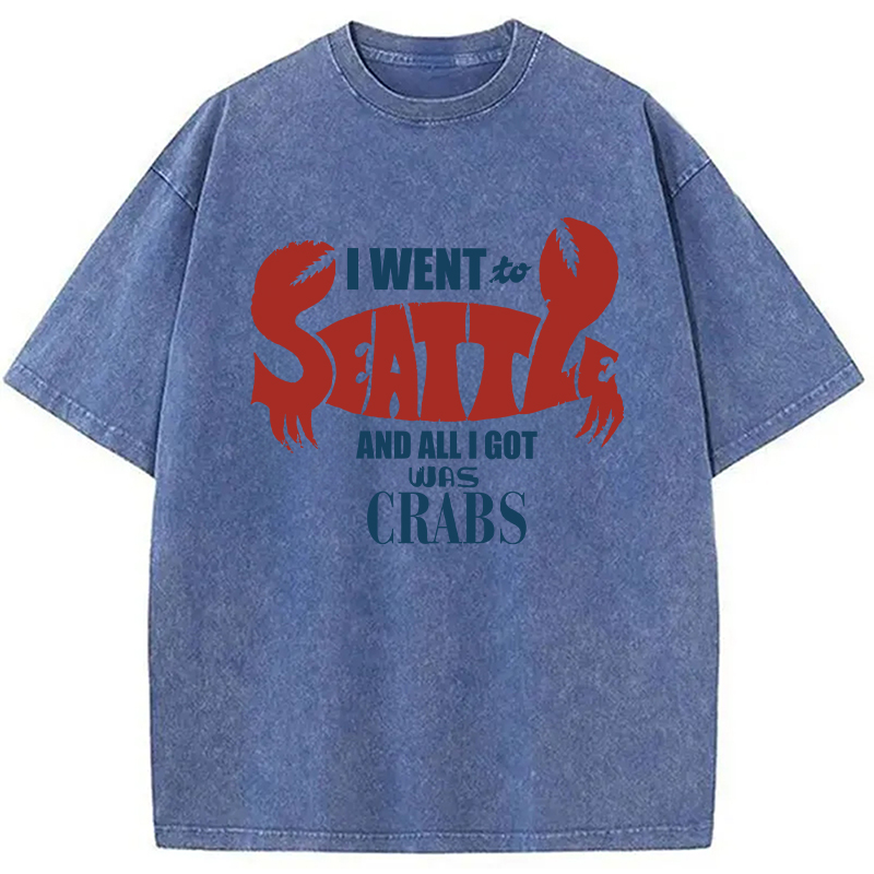 Modecanvas Seattle Crabs DTG Printing Washed T-Shirt