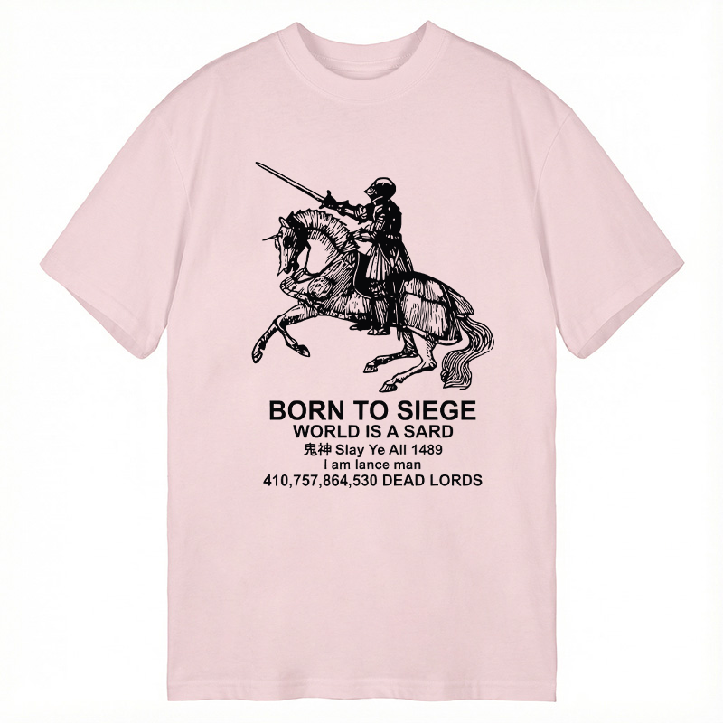 Modecanvas Born to Siege DTG Printing Classic T-Shirt-modecanvas
