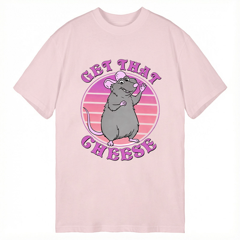 Modecanvas Get That Cheese Funny Rat DTG Printing Classic T-Shirt-modecanvas