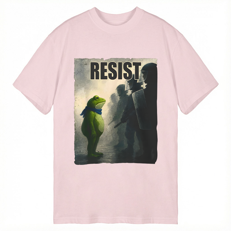 Modecanvas Portland Frog Protest Funny DTG Printing Classic T-Shirt-modecanvas