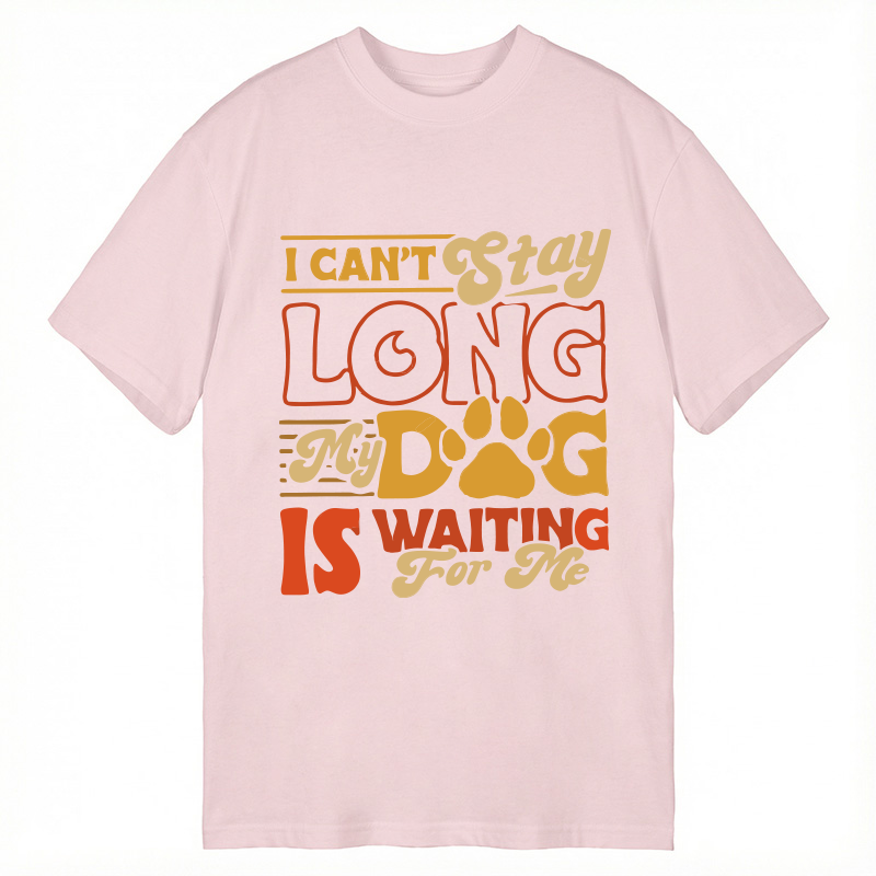 Modecanvas Dog Is Waiting For Me Funny DTG Printing Classic T-Shirt-modecanvas