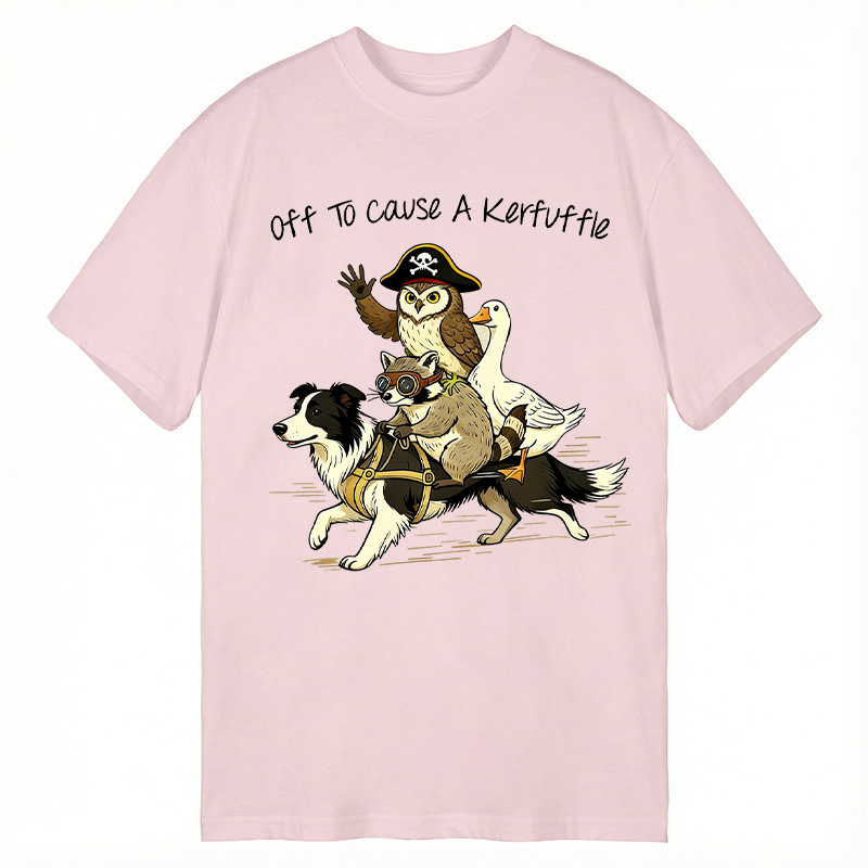Modecanvas Off To Cause A Kerfuffle Funny Animal Group Meme DTG Printing Classic T-Shirt-modecanvas