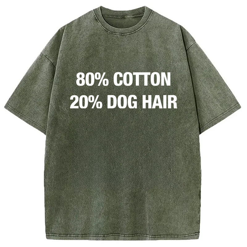 Modecanvas 80 Cotton 20 Dog Hair DTG Printing Washed T-Shirt