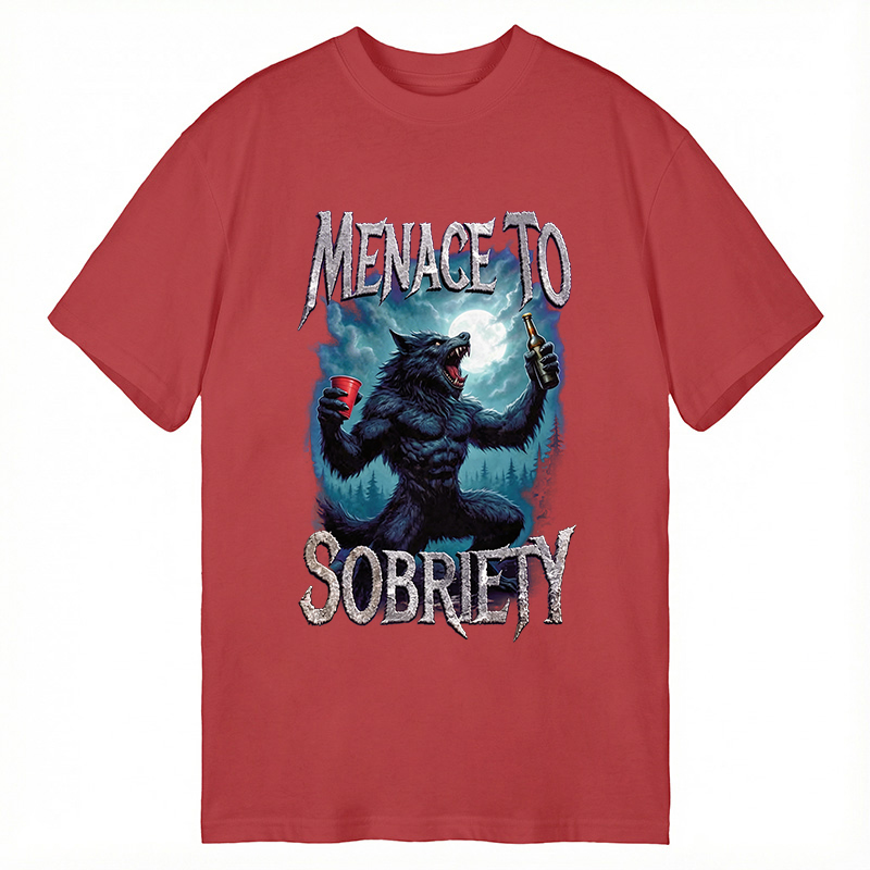 Modecanvas Menace To Sobriety DTG Printing Classic T-Shirt-modecanvas