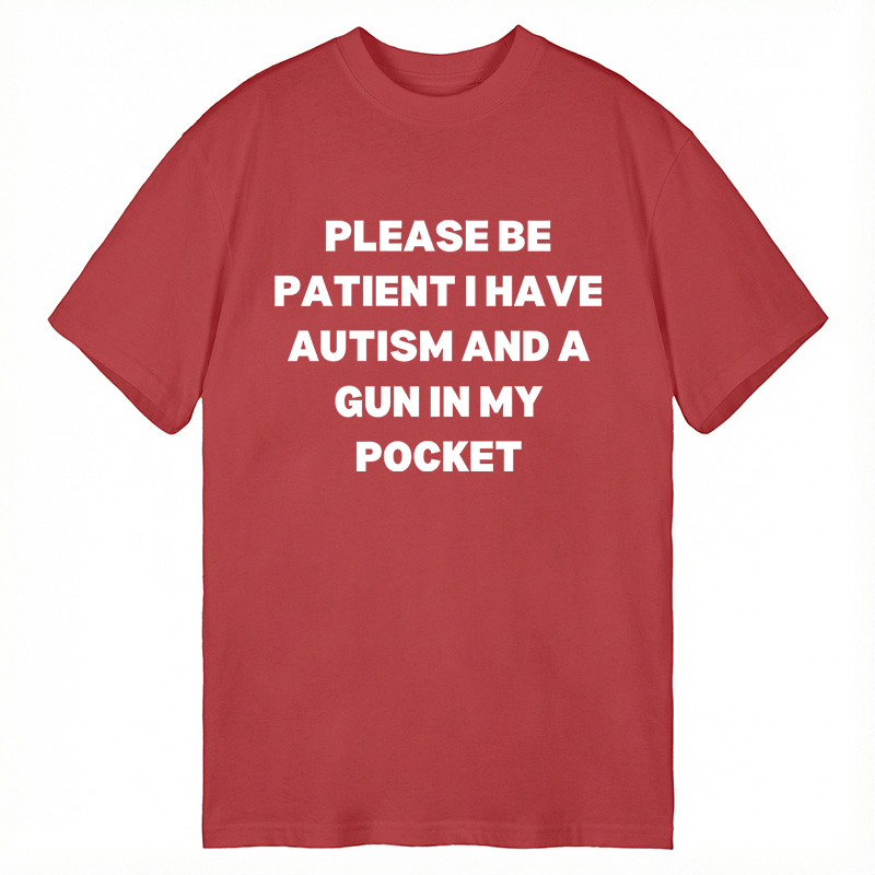 Modecanvas A Gun in My Pocket DTG Printing Classic T-Shirt-modecanvas