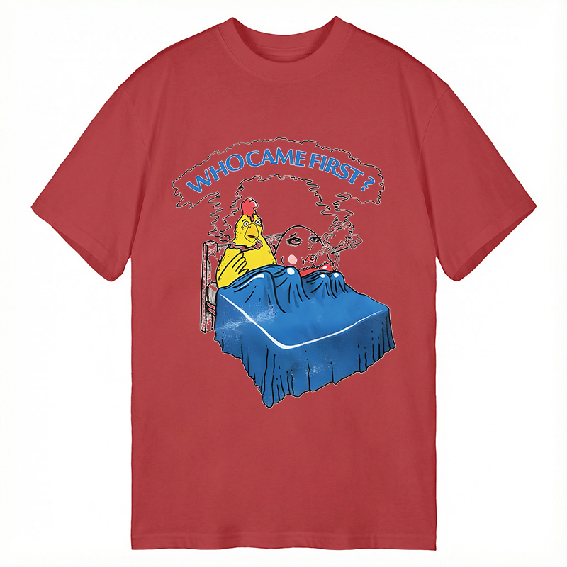 Modecanvas Who Came First DTG Printing Classic T-Shirt-modecanvas