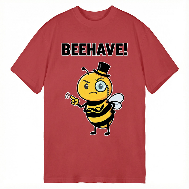 Modecanvas Beehave! Funny Bee DTG Printing Classic T-Shirt-modecanvas
