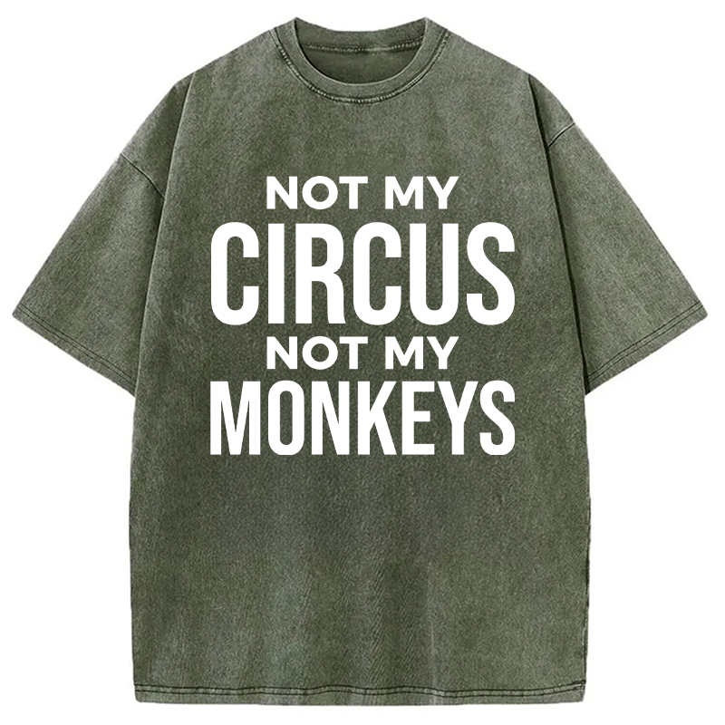 Modecanvas Not My Monkeys DTG Printing Washed T-Shirt