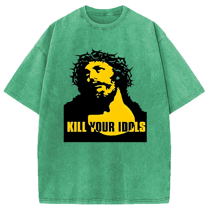 Modecanvas Kill Your Idols DTG Printing Washed T-Shirt