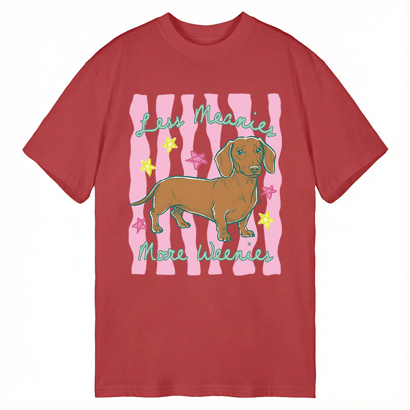 Modecanvas Less Meanies More Weenies DTG Printing Classic T-Shirt-modecanvas
