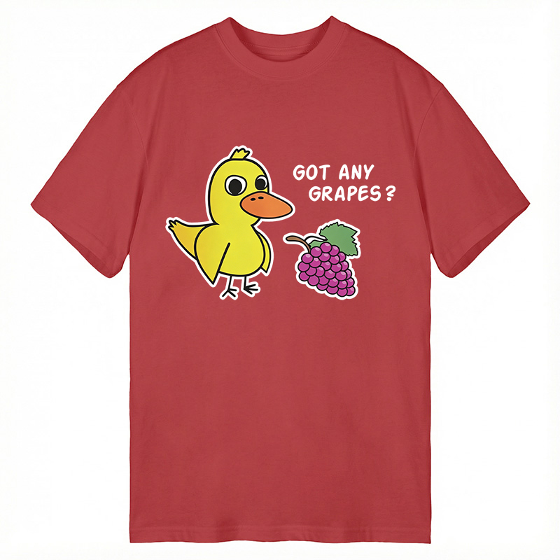 Modecanvas Got Any Grapes Duck Song DTG Printing Classic T-Shirt-modecanvas