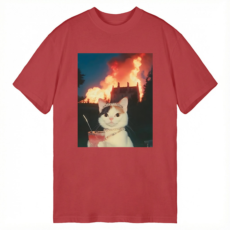 Modecanvas Chill Cat Meme DTG Printing Classic T-Shirt-modecanvas