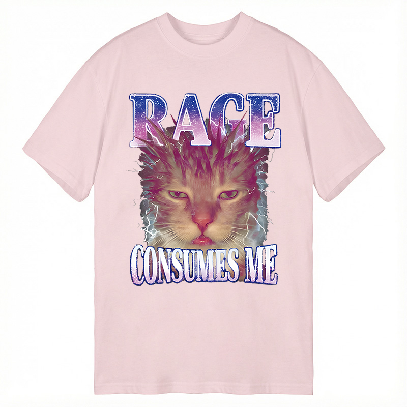 Modecanvas Rage Consumes Me Cat DTG Printing Classic T-Shirt-modecanvas
