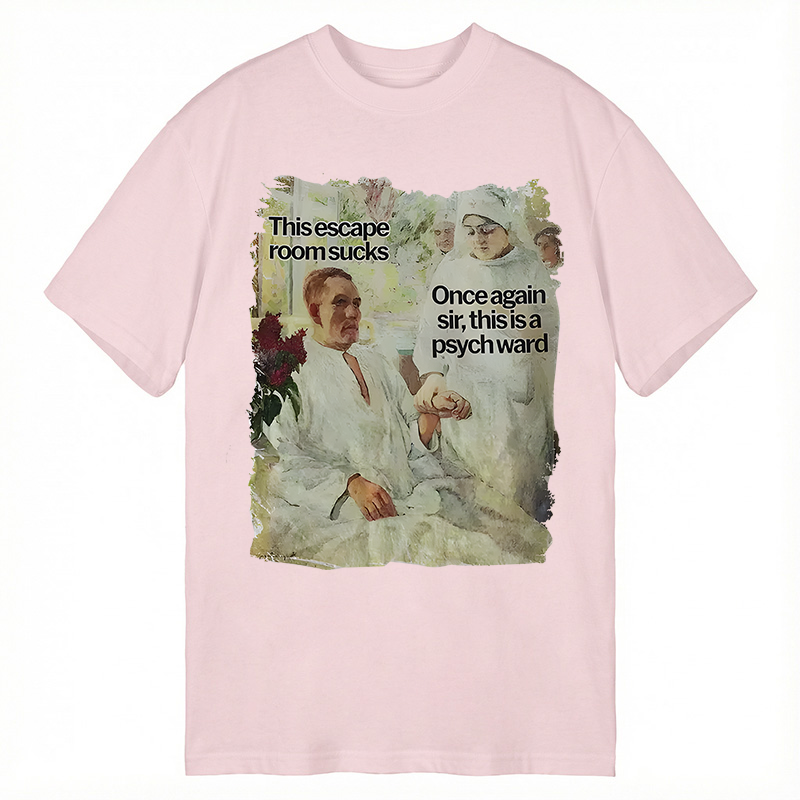 Modecanvas This Escape Room Sucks GenZ Meme DTG Printing Classic T-Shirt-modecanvas
