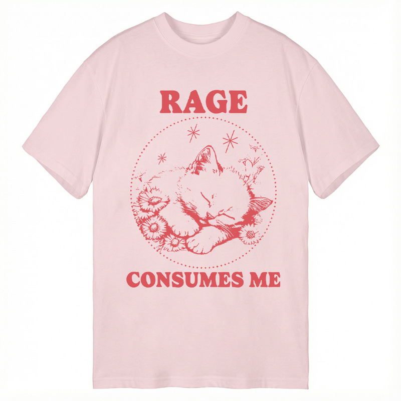 Modecanvas Rage Consumes Me Kitten DTG Printing Classic T-Shirt-modecanvas