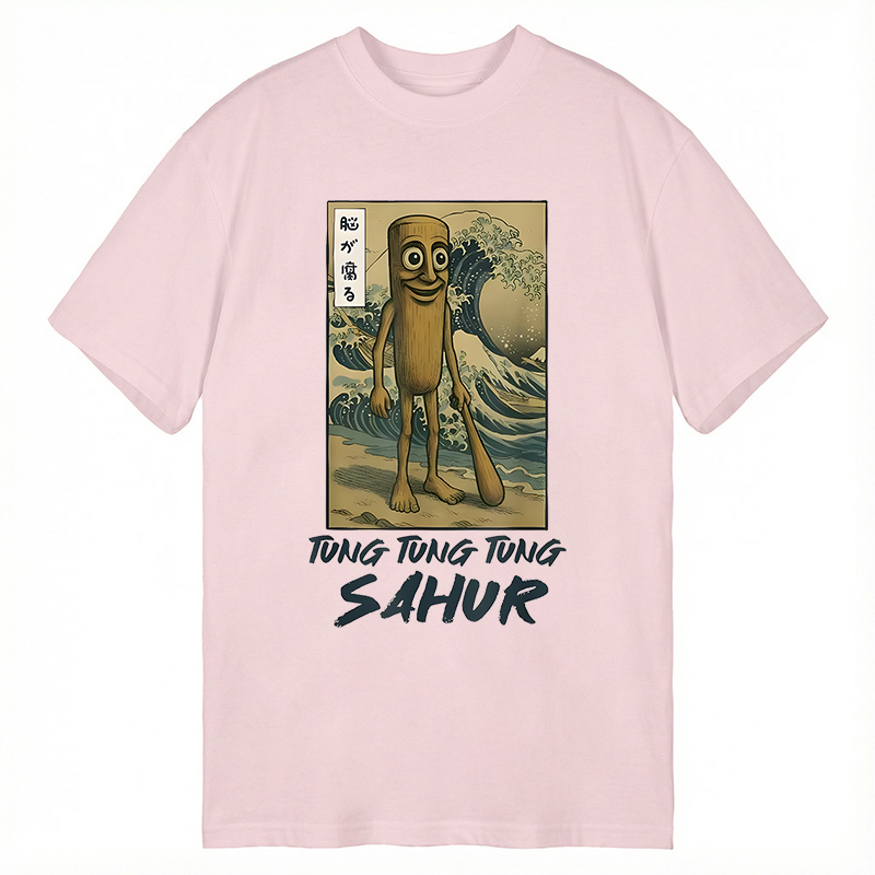 Modecanvas Tung Tung Tung Sahur Funny Italian Brainrot Meme DTG Printing Classic T-Shirt-modecanvas