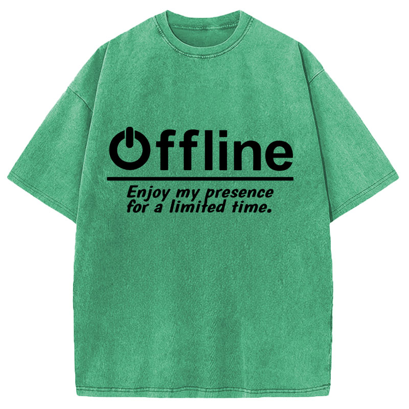 Modecanvas Offline Gamer DTG Printing Washed T-Shirt