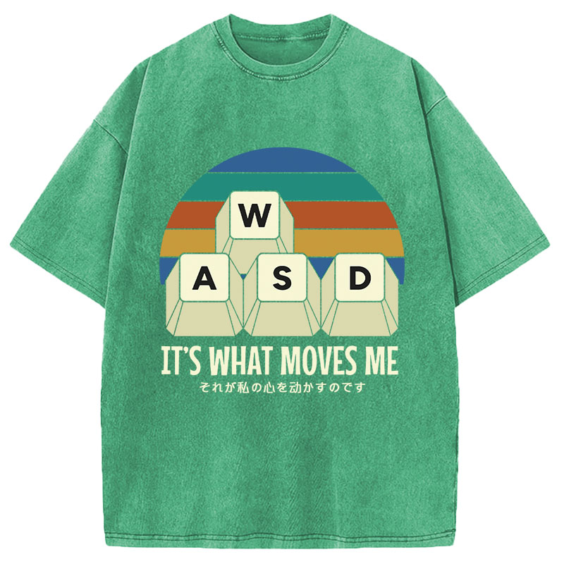 Modecanvas WASD PC Gamer DTG Printing Washed T-Shirt