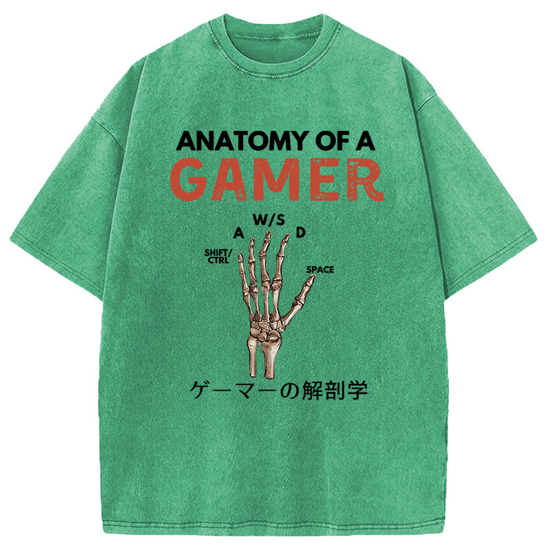 Modecanvas Anatomy of A Gamer DTG Printing Washed T-Shirt