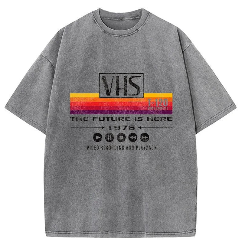 Modecanvas The Future Is Here Japanese Washed T-Shirt-modecanvas