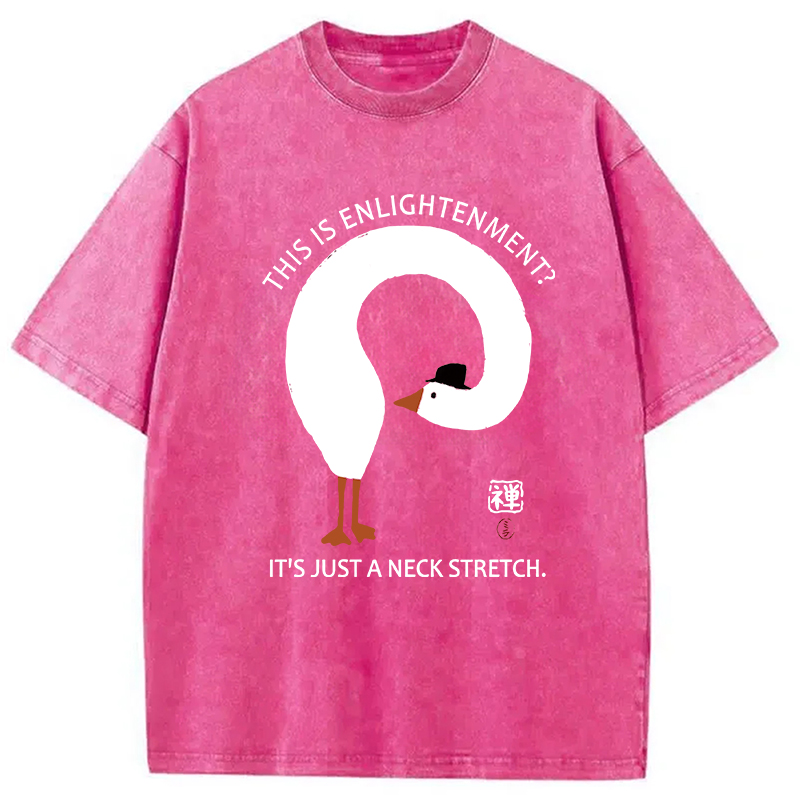 Modecanvas Funny Neck Stretch Of Zen Washed T-Shirt