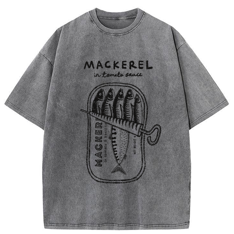 Modecanvas Mackerel In Tomato Sauce Washed T-Shirt