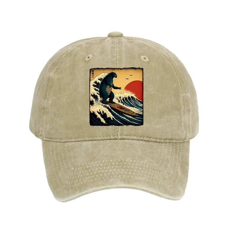 Modecanvas The Great Wave Washed Cap-modecanvas