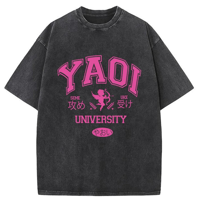 Modecanvas Yaoi University Washed T-Shirt