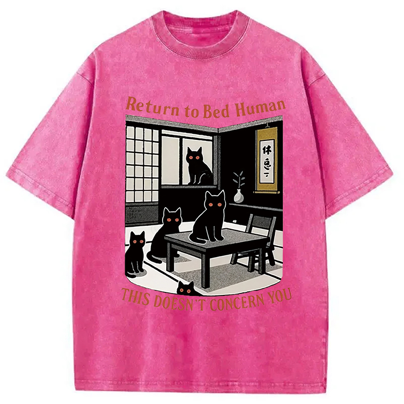 Modecanvas Cats All Over The Room Washed T-Shirt