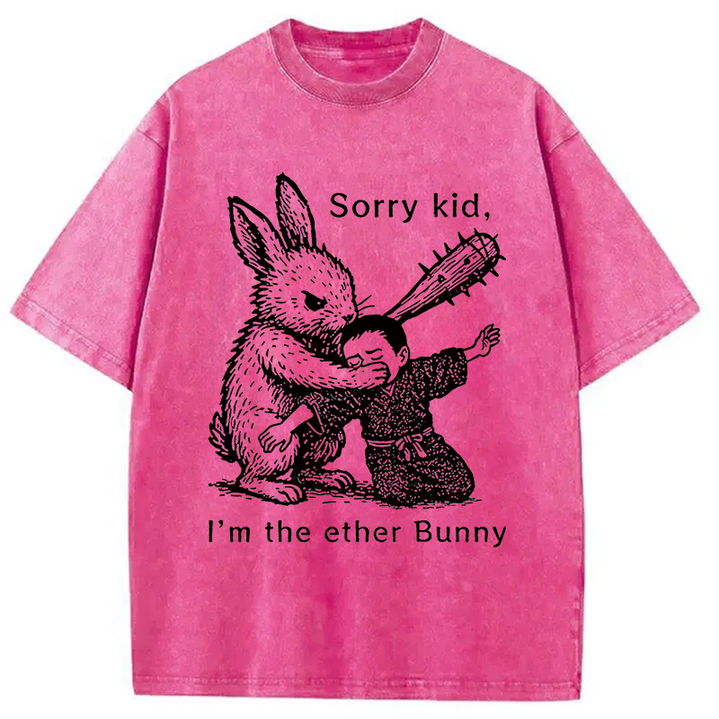 Modecanvas Bad Rabbit Funny Washed T-Shirt