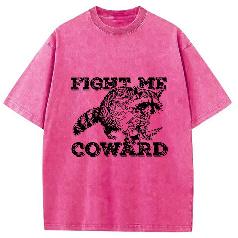 Modecanvas Raccoon With A Knife Washed T-Shirt