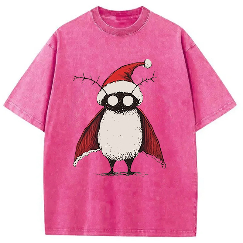 Modecanvas Mothman Christmas Washed T-Shirt