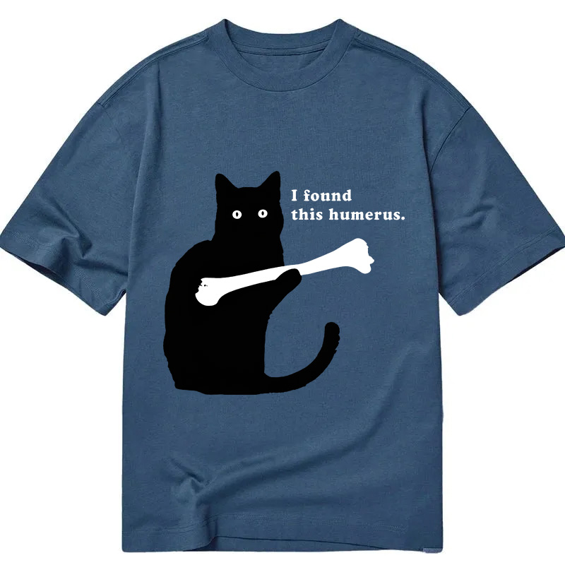 Modecanvas Cat Finds Human Bones DTG Printing Classic T-Shirt-modecanvas