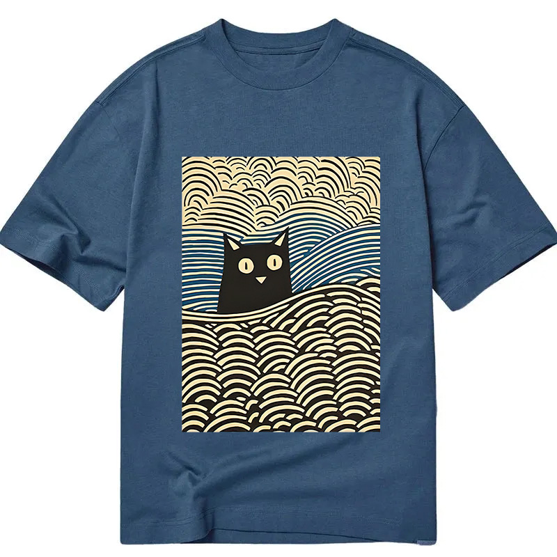 Modecanvas Kawaii Cat Japanese DTG Printing Classic T-Shirt-modecanvas