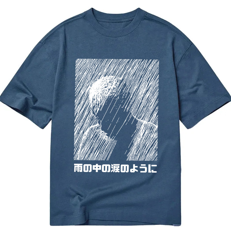 Modecanvas People In The Rain DTG Printing Classic T-Shirt-modecanvas